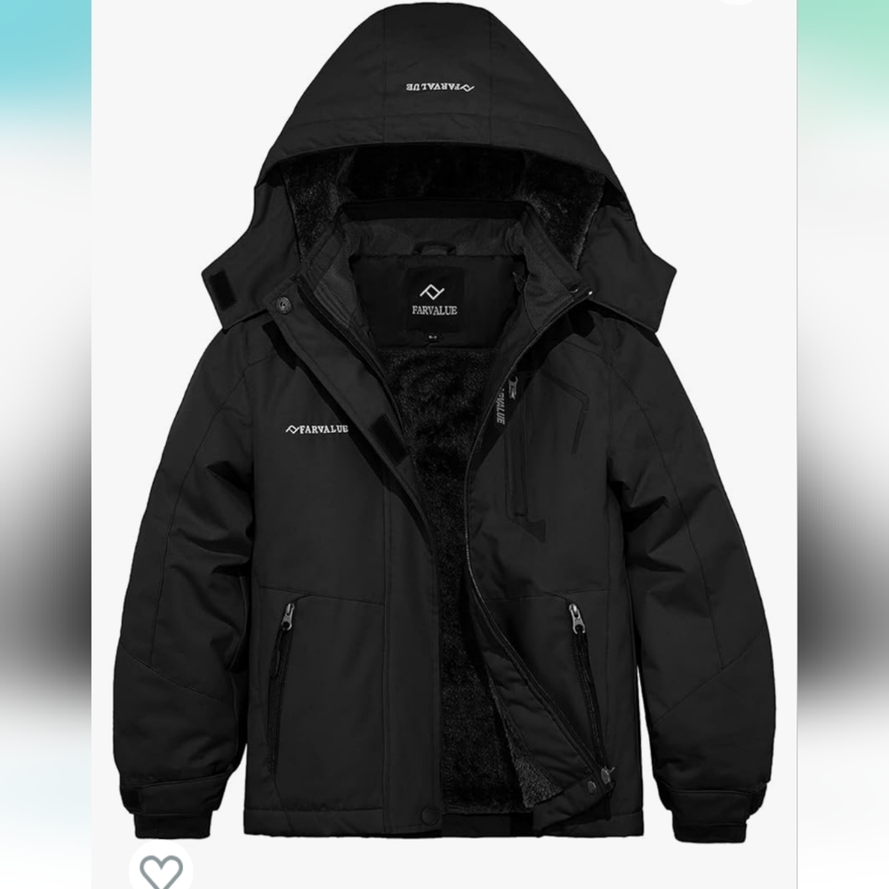 FARVALUE Girls 10/12 Waterproof Ski  Snow Jacket Windproof Winter Heavy Coat